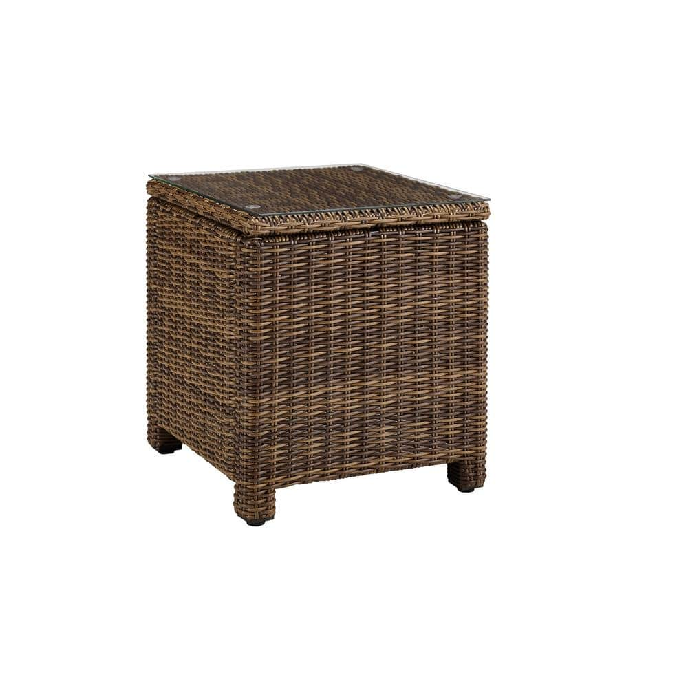 crosley bradenton outdoor wicker rectangular side table