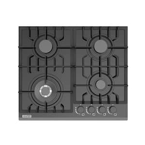 Built-in 24 in. Gas Cooktop - 4 Sealed Burners Cook Tops in Black