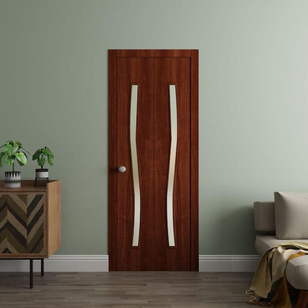 Sartodoors 3012 84 in. x 80 in. Sold Core Walnut Franko Color Wood