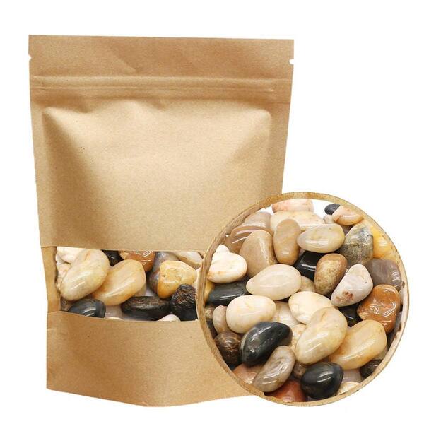Dyiom 0.1 cu. ft. River Rocks 2.2 lbs. 1 in.-1.5 in. Size Multi-Colored Small Polished Pebbles