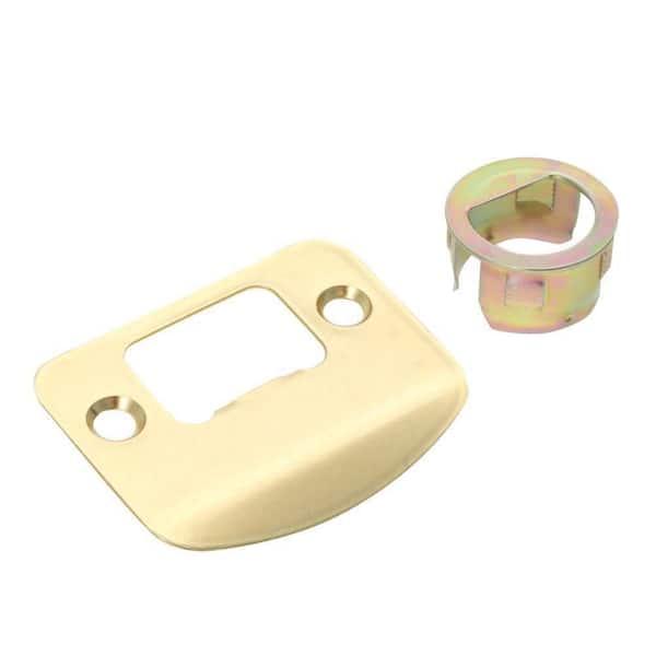 Tonebridge Brushed Gold Hall/Closet Door Lever with Square Rose 8-Pack