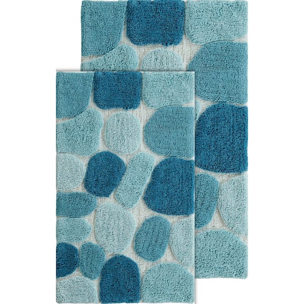 Eilee 2 Piece Bath Rug Set Mercer41 Size: 24'' W x 44.1'' L, Color: Light Blue