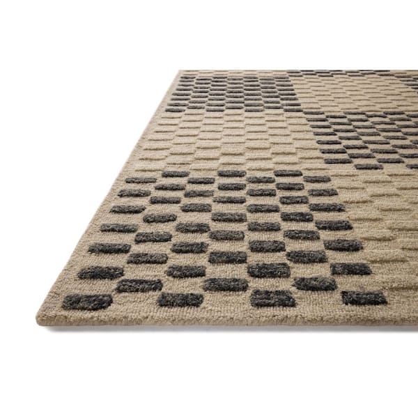 Chris Loves Julia x Loloi Bradley Beige / Midnight 9 ft . -3 in. x 13 ft. Area Rug