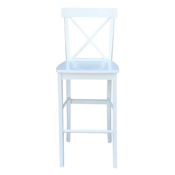 International Concepts 29 in. Alexa Pure White Bar Stool