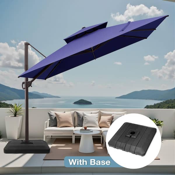 CLOUDFLY 11 ft. x 11 ft. Aluminum Cantilever Patio Umbrella with