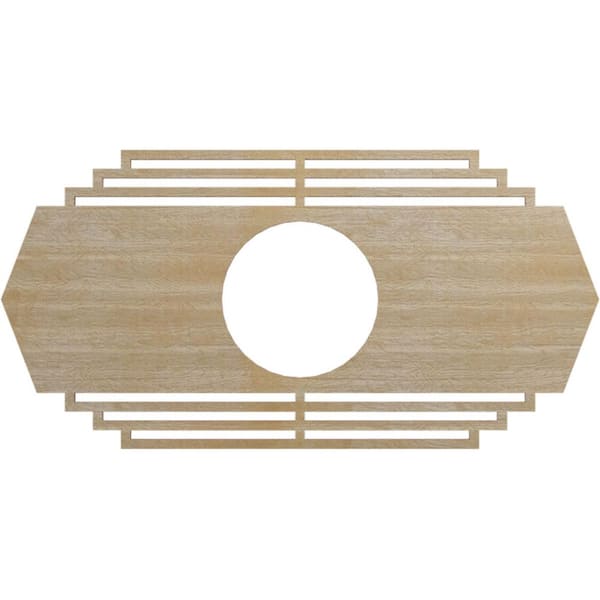 Ekena Millwork 0.375 in. x 5.25 in. x 10 in. Wood Medallion Moulding