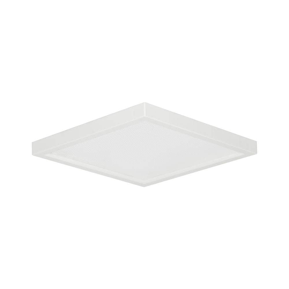 Square Slim Disk Length 5. 5 in. White Square Fixture 3000K New Constructio