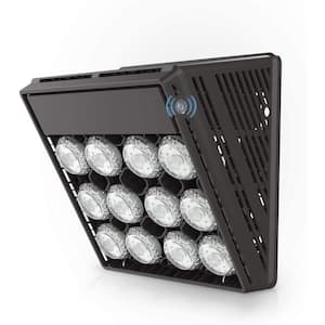 505-Watt Equivalent Integrated LED Black Wall Pack Light