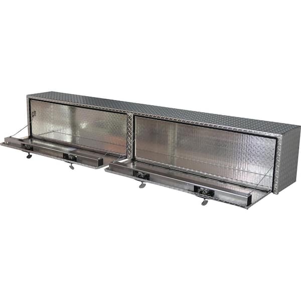 Diamond Tread Aluminum Topsider Truck Box with T-Handle Latch, 16 in. x 13  in. x 96 in.