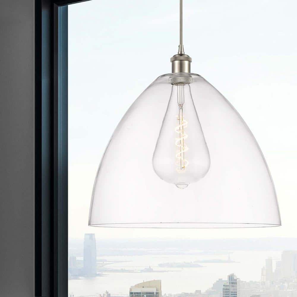 Ballston Mini 18.75" Satin Nickel Indoor/Outdoor Pendant Light