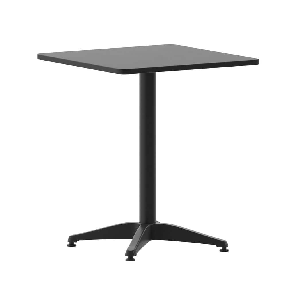 Carnegy Avenue Black Square Aluminum Outdoor Side Table CGATLH520763
