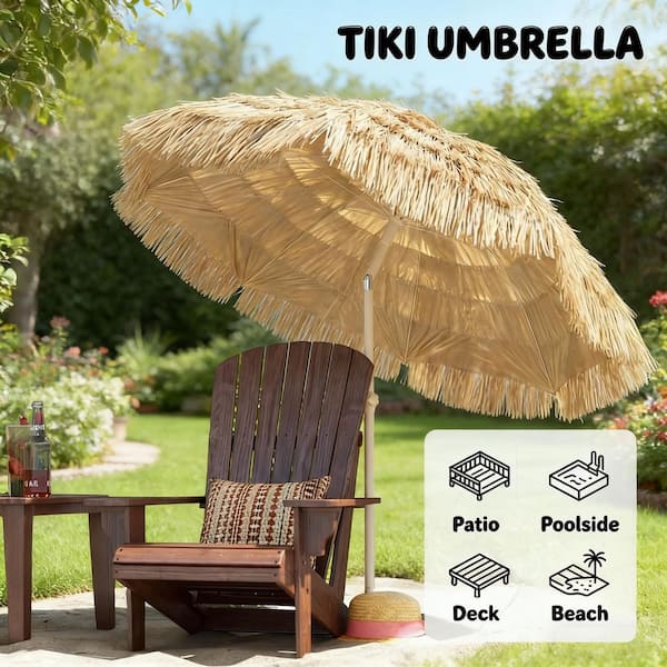 bar patio umbrella Amazon.com : GDY 9 FT 32 LED Hula Thatched Tiki Umbrella, Hawaiian Style  Beach Umbrella, Patio Umbrella for Outdoor Tiki Bar, Tropical Palapa, Patio  Garden, Beach, Backyard. : Patio, Lawn & Garden