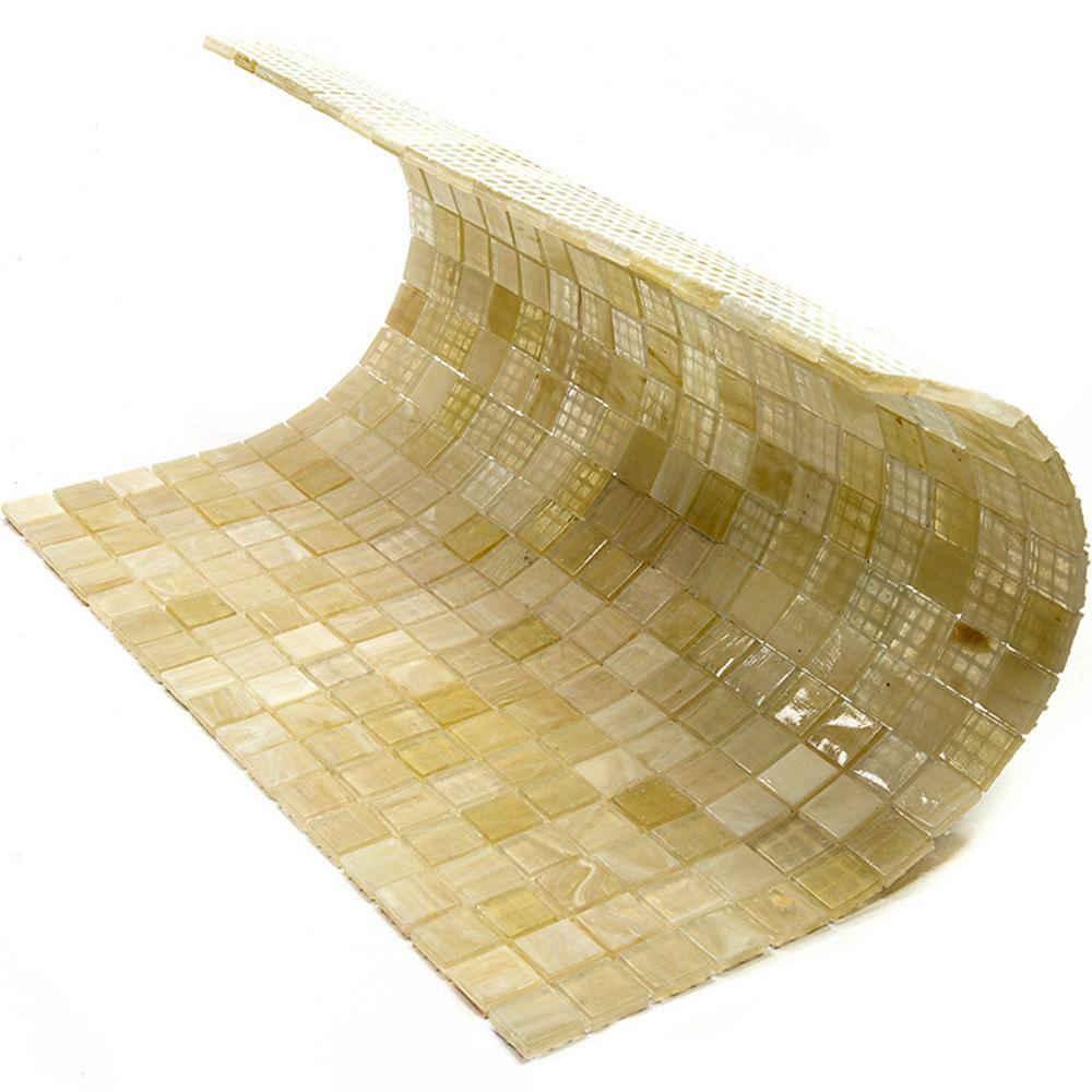Cream Beige Glass Mosaic Wall and Floor Tile