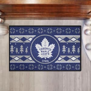 Toronto Maple Leafs Holiday Sweater Royal 1.5 ft. x 2.5 ft. Starter Area Rug
