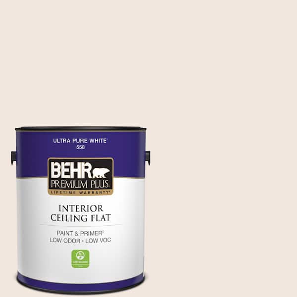 1 gal. #RD-W06 Soothing Pink Ceiling Flat Interior Paint
