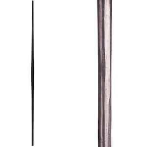 Tuscan Round Hammered 44 in. x 0.5625 in. Satin Clear Plain Tapered Bar Solid Wrought Iron Baluster