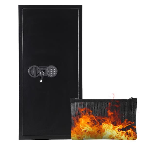 Heavy Duty Steel Cabinet Safe with Digital Keypad, Dual Key Lock, Anti-Theft Alarm, Removable Shelf, Wall/Floor Mount
