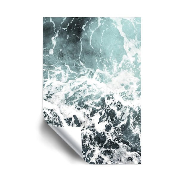 ArtWall Waves I Beach and Nautical Removable Wall Mural