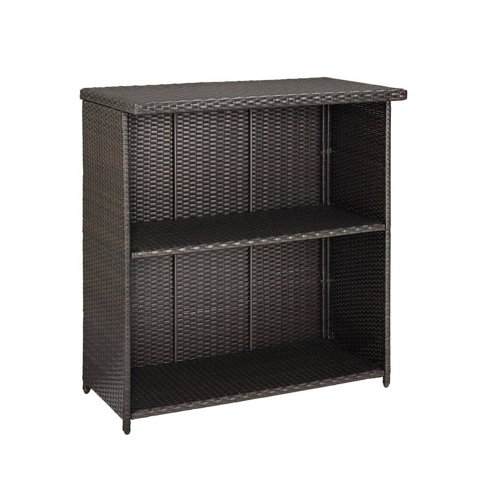 CROSLEY FURNITURE Palm Harbor Wicker Outdoor Serving Bar CO7204-BR ...