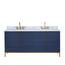 Water Creation Bristol 72 in. W x 21.5 in. D Vanity in Monarch Blue ...