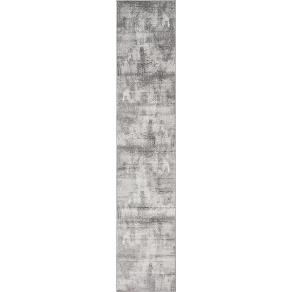 Unique Loom Sofia Rainier Dark Gray 3' 3 x 16' 5 Runner Rug
