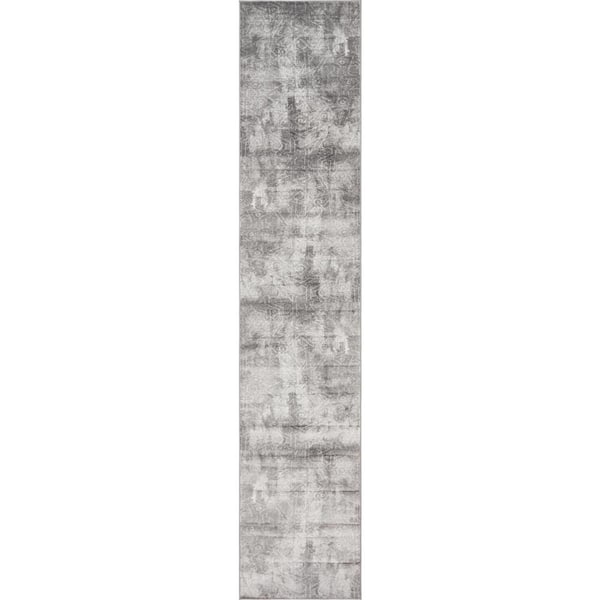 Sofia Rainier Dark Gray 3' 3 x 16' 5 Runner Rug