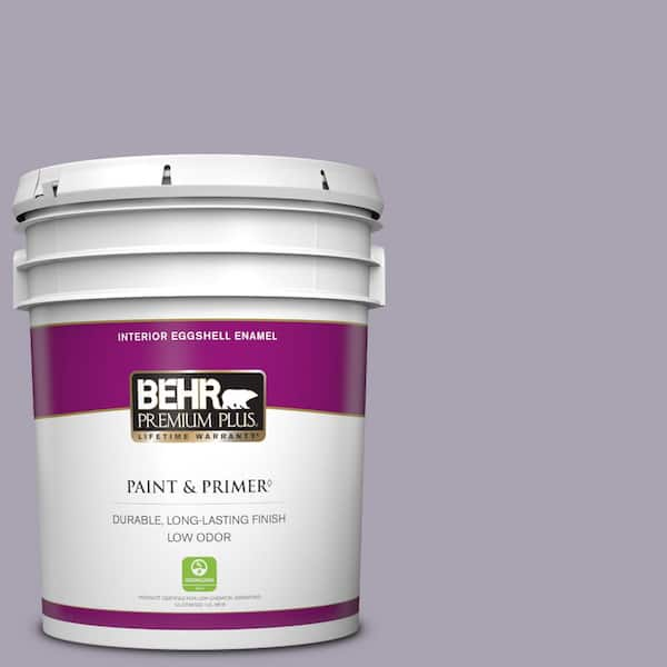 BEHR PREMIUM PLUS 5 gal. #N560-3 Luxe Lilac Eggshell Enamel Low Odor Interior Paint & Primer