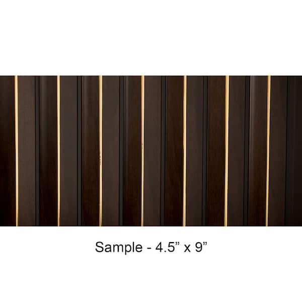 FROM PLAIN TO BEAUTIFUL IN HOURS Take Home Sample - Gilded Peaks 1/2 in. x 0.375 ft. x 0.75 ft. Mahogany Brown Glue-Up Foam Wood Wall Panel(1-Piece/Pack)