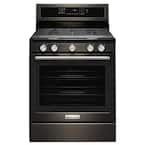 5.8 cu. ft. Gas Range with Self-Cleaning Oven in PrintShield Black Stainless