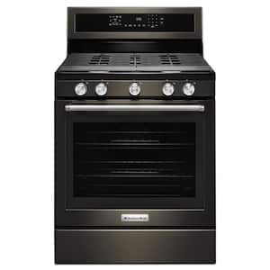 5.8 cu. ft. Gas Range with Self-Cleaning Oven in PrintShield Black Stainless