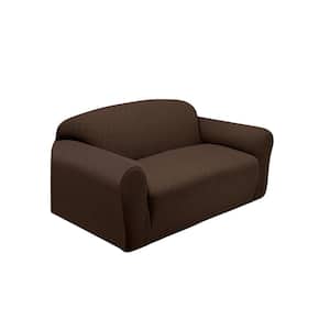 Chocolate Newport Loveseat Stretch Slipcover
