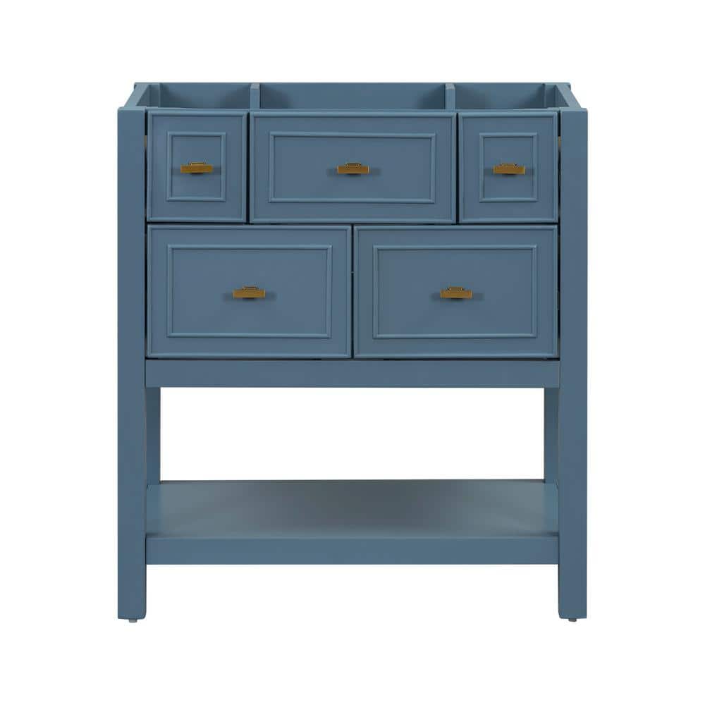 29.56 in. W x 17.79 in. D x 33 in. H Bath Vanity Cabinet without Top in Blu