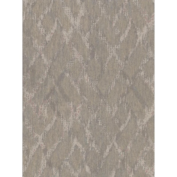 Brewster Bunter Light Brown Distressed Geometric Paper Strippable Roll (Covers 57.8 sq. ft.)