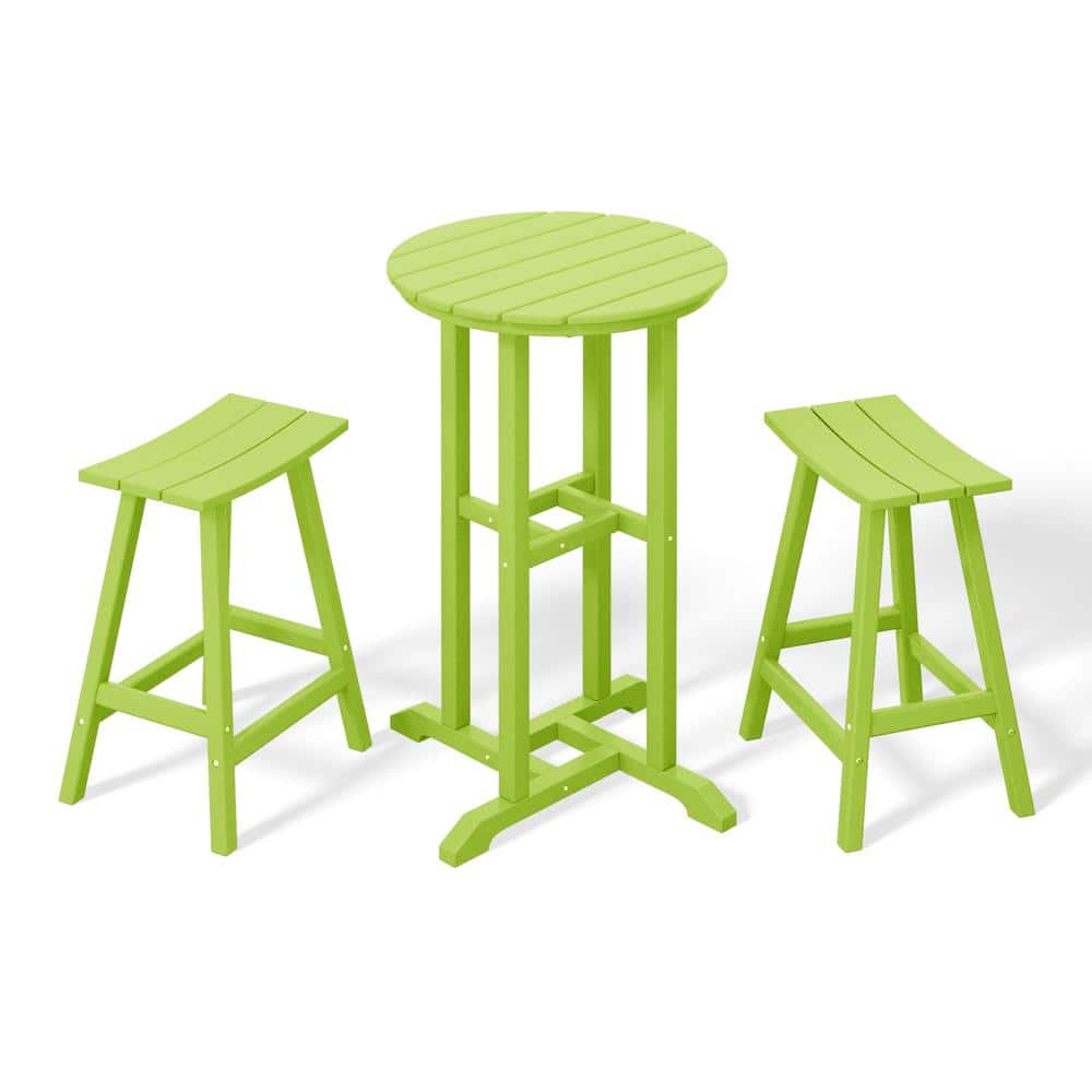 Laguna 3-Piece HDPE Weather Resistant Counter Height Outdoor Patio Bistro Set, Lime price history on PriceWatchPro