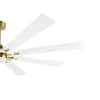 WINGBO 60 in. 8-Blade LED Gold & White Ceiling Fan