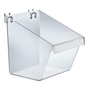 8 in. W x 6 in. D x 9 in. H Large Crystal Styrene Display Bucket (4-Pack)