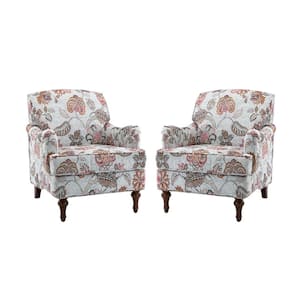 Acoetes Pink Armchair with Turned Legs (Set of 2)