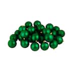 Matte Xmas Green Shatterproof Christmas Ball Ornaments (12-Count)