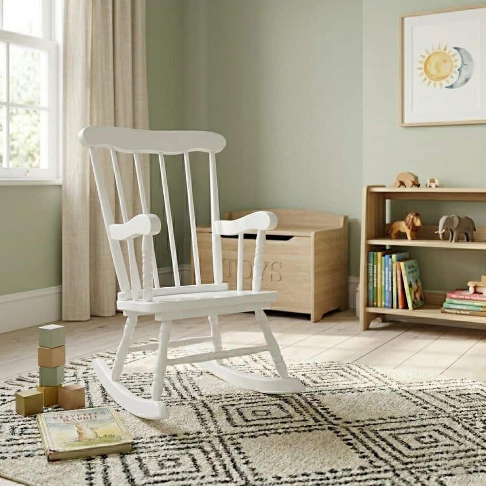 International Concepts White Rocking Kids Chair CR08-2465 - The