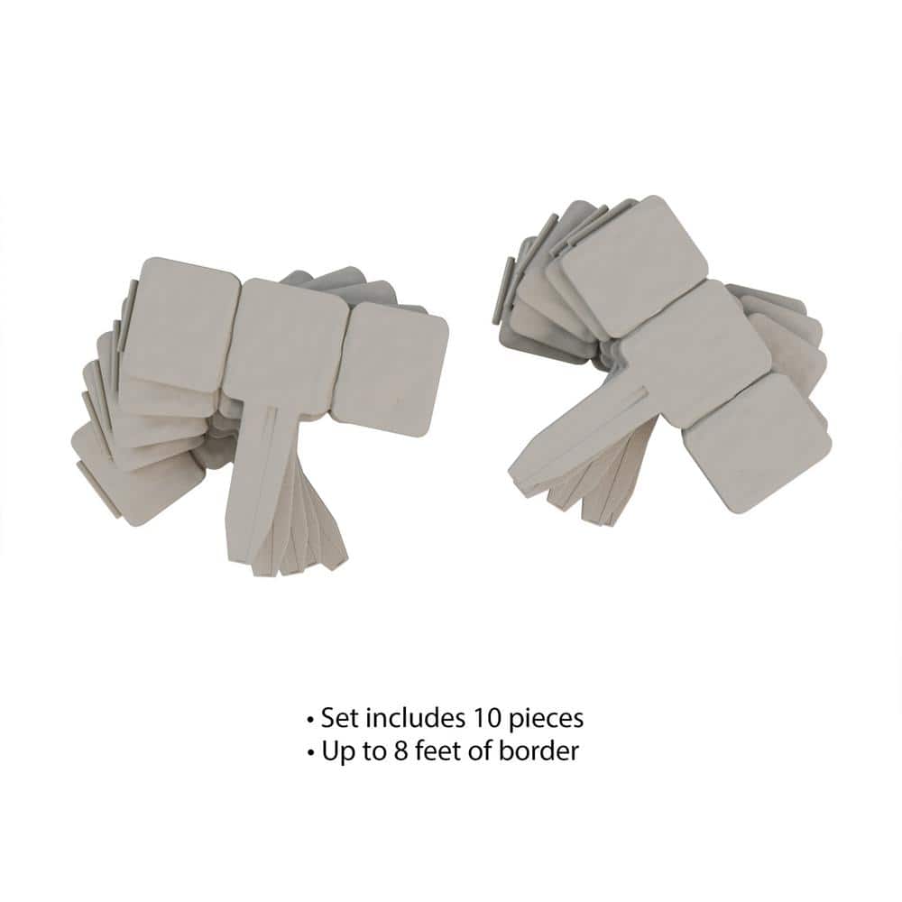 Putty Faux Cobblestone 10-Piece Flower Bed Border Set