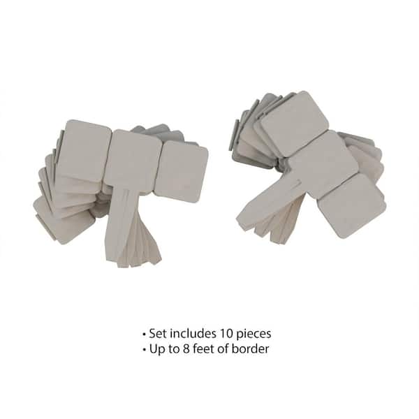 Pure Garden 10 in. x 9 in. x 0.75 in. Gray Trim Decorative Plastic Edging Border Pure Garden 10 in. x 9 in. x 0.75 in. Gray Trim Decorative Plastic Edging Border