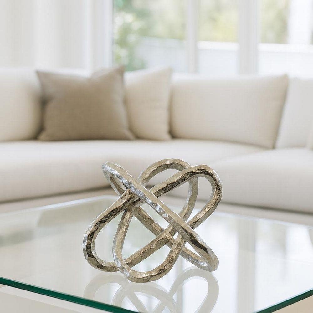 Silver Series Silver 3 in. x 8 in. Square Aluminum Metal Home Decor Object