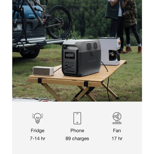 EcoFlow 1024-Watt DELTA 3 Plus with 800W Alternator Charger, 1800