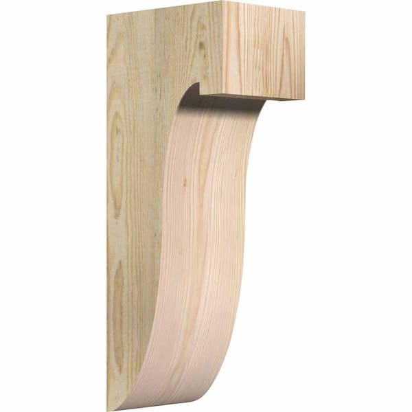 Ekena Millwork 6 in. x 8 in. x 20 in. Douglas Fir Del Monte Rough Sawn Corbel