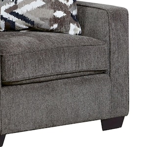 Chalkstone Gray Polyester Upholstered Accent Chair