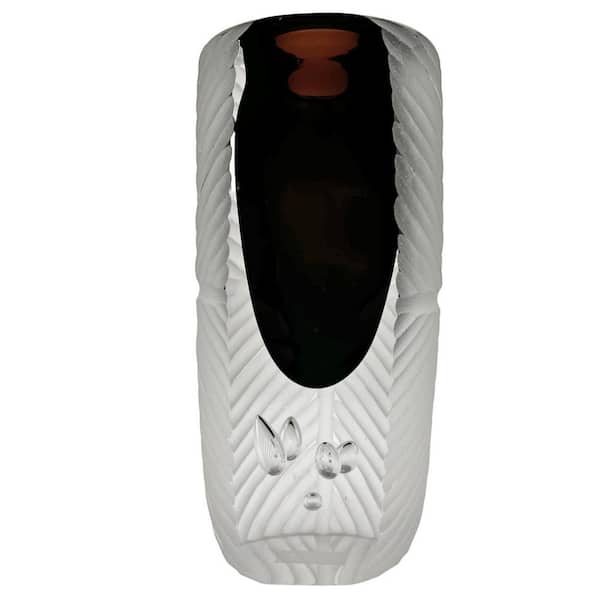 castellousa 8 in. Brown Cutting Cylinder Glass Vase