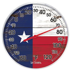 8 in. Dial Thermometer Texas Flag