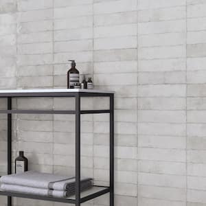 Mandalay White 2.95 in. x 0.34 in. Polished Ceramic Wall Tile Sample