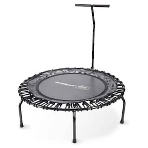 Round Home Fitness Indoor Mini Rebounder Trampoline for Adults, Black