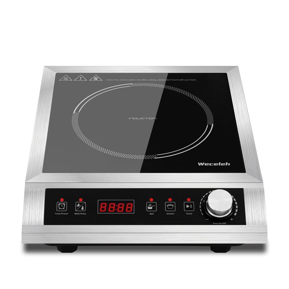 LD 14 in. One Elements Induction Cooktop in Black, with 10 Temp Levels, Sensor Touch and Knob Control, 3-Hour Timer